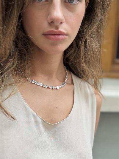 Retrobird Cleopatra Silver Color Brass Necklace