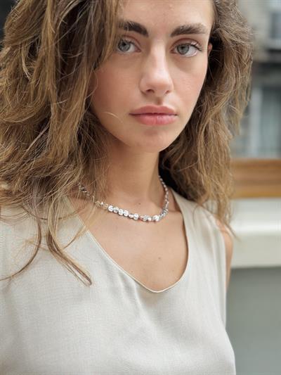 Retrobird Cleopatra Silver Color Brass Necklace