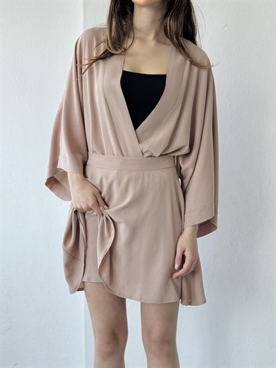 Retrobird Cream Flared Short Skirt