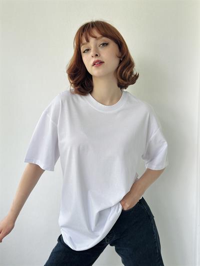 Retrobird Beyaz Unisex Oversize Tişört