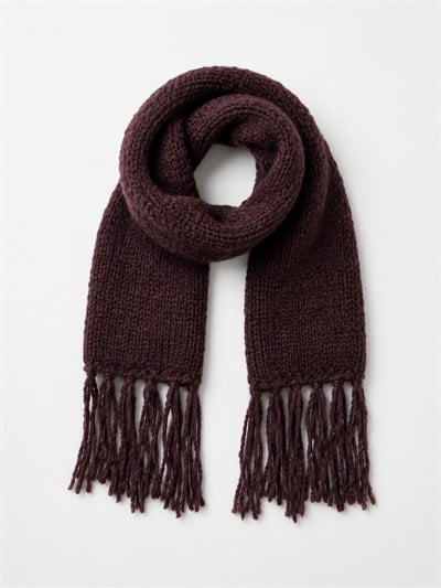 Retrobird Dark Brown Large Soft Knitted Scarf