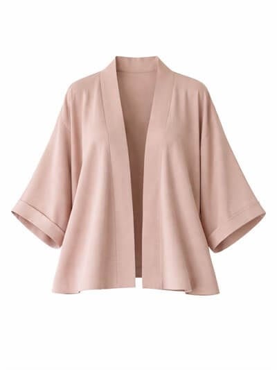 Retrobird Cream Design Boho Mini Kimono