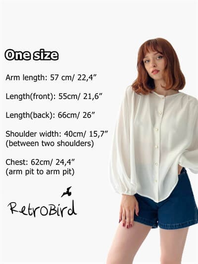 Retrobird Linda Relaxed Cut White Long Sleeve Shirt