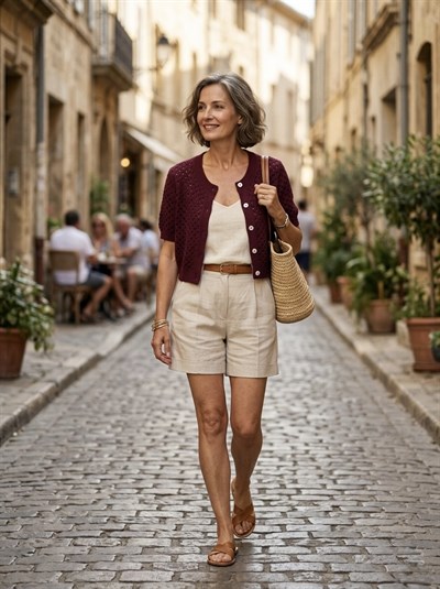 Retrobird Lou Retro Ajurlu Bordo Kısa Hırka