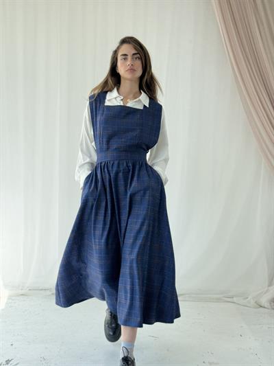 Retrobird Mandy Long Midi Length Vest Saxe Blue Dress