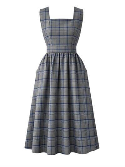 Retrobird Mandy Long Midi Length Vest Smoke Dress