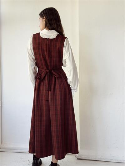 Retrobird Mandy Long Midi Length Vest Tile Dress