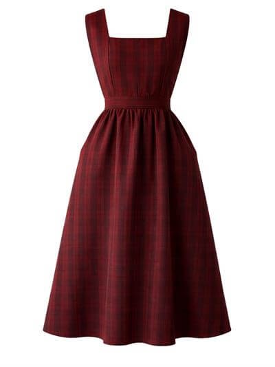 Retrobird Mandy Long Midi Length Vest Tile Dress