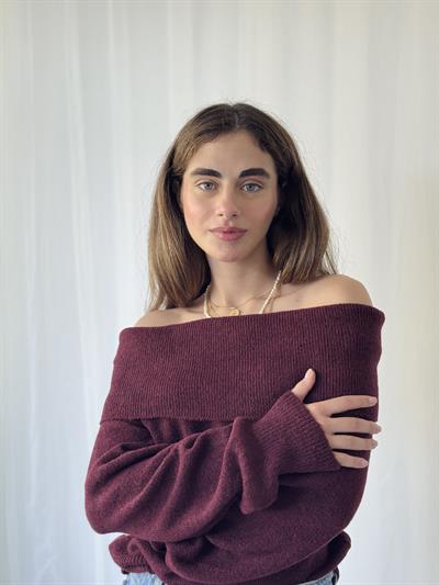 Retrobird Omuz Dekolteli Bordo Straplez Katlamalı Triko Kazak