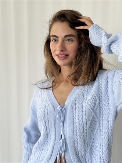 Retrobird Önden Bağlamalı Mavi Hırka