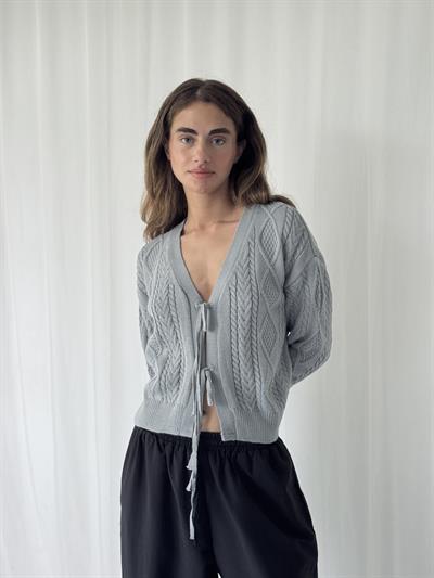 Retrobird Önden Bağlamalı Gri Hırka