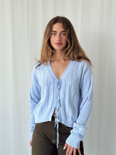 Retrobird Önden Bağlamalı Mavi Hırka