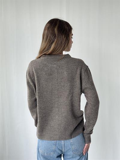 Retrobird Önden Düğmeli Vizon Basic Hırka