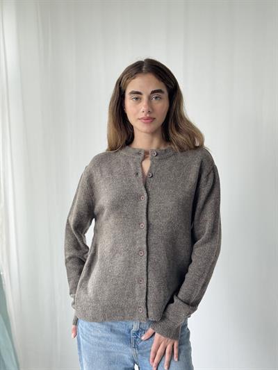 Retrobird Önden Düğmeli Vizon Basic Hırka