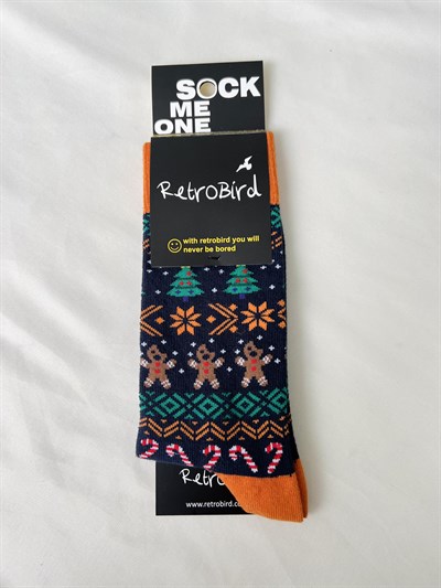 Retrobird Cotton Christmas Pattern Unisex Socks