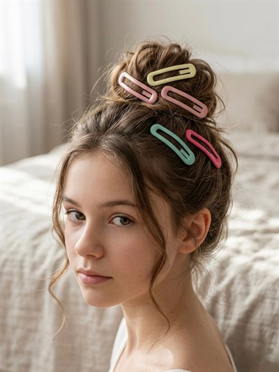 Retrobird Pastel Minimal Çok Renkli Toka Seti – 6lı