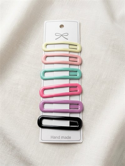 Retrobird Pastel Minimal Çok Renkli Toka Seti – 6lı