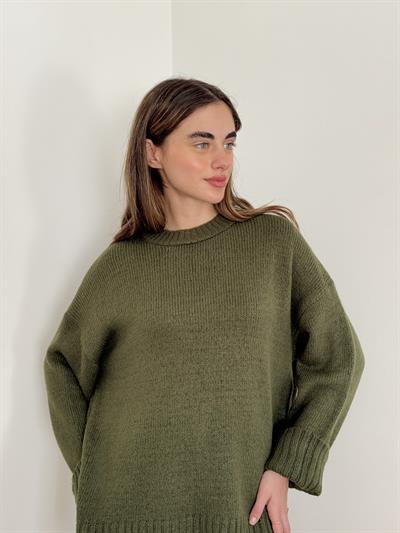 Retrobird Pinterest Oversize Khaki Basic Sweater