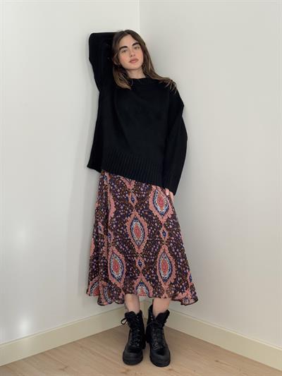 Retrobird Pinterest Oversize Black Basic Sweater