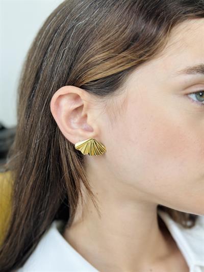 Retrobird Yellow Retro Model Steel Earrings