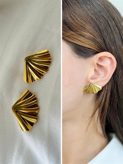 Retrobird Yellow Retro Model Steel Earrings