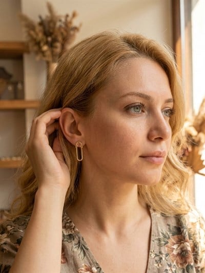 Retrobird Retro Model Gold Color Earrings