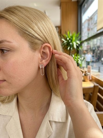 Retrobird Retro Model Silver Color Earrings