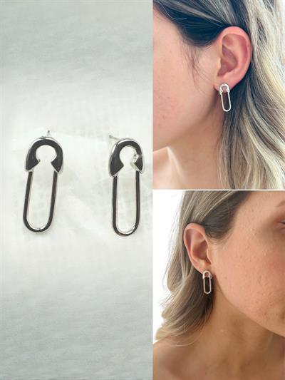 Retrobird Retro Model Silver Color Earrings