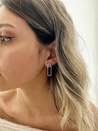 Retrobird Retro Model Silver Color Earrings