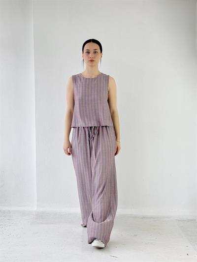 Retrobird Sırtı Açık Kısa Somon Bluz Üst