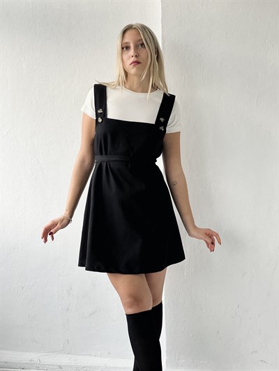 Retrobird Black Gilet Overalls