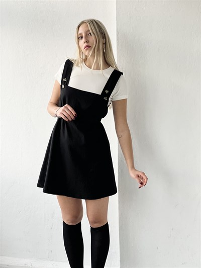 Retrobird Black Gilet Overalls