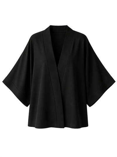 Retrobird Black Design Mini Kimono