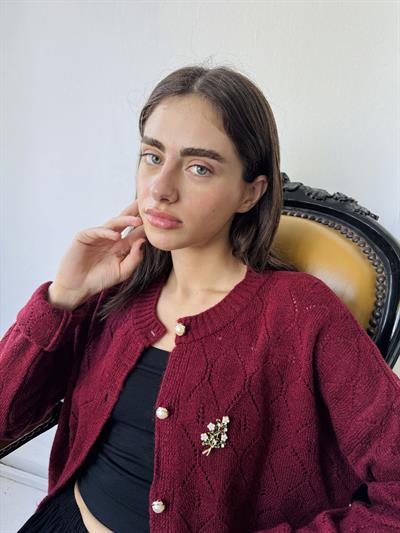 Retrobird Design Gold Color Pearl Tree Brooch Lapel Pin