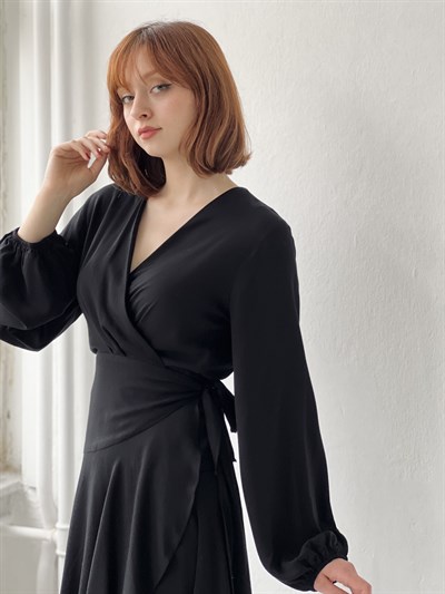 Retrobird Ashley Double Breasted Black Womens Dress