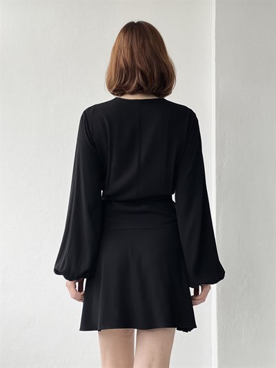 Retrobird Ashley Double Breasted Black Womens Dress