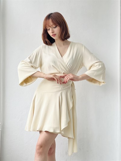 Retrobird Ashley Double Breasted Ecru Dress