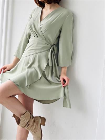 Retrobird Ashley Double Breasted Balloon Sleeve Dress