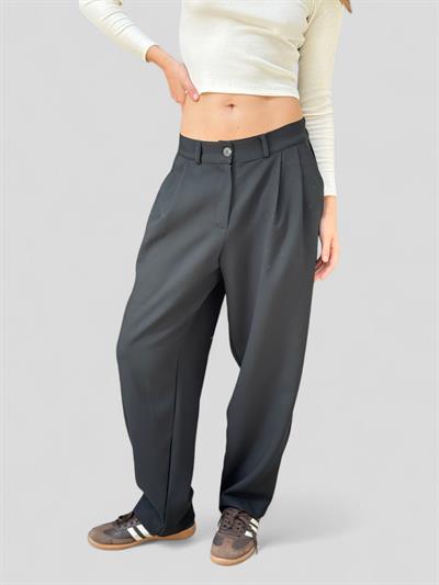 Retrobird Tasarım Siyah Athena Vintage Stripe Relax Pantolon