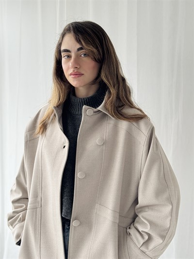 Retrobird Design Beige Bomber Jacket