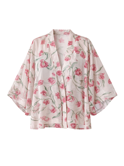 Retrobird Tasarım Boho Desen Pudra Mini Kimono