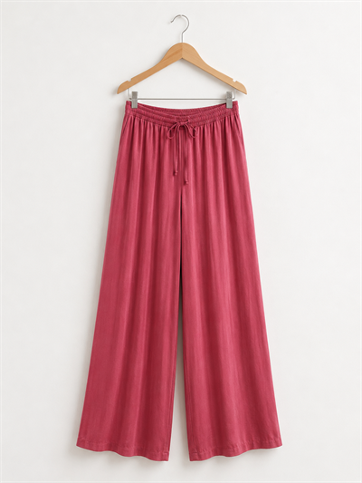 Retrobird Tasarım Bol Kesim Kırmızı Relax Pantolon