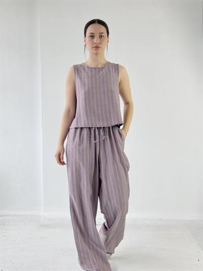 Retrobird Tasarım Bol Kesim Somon Pantolon