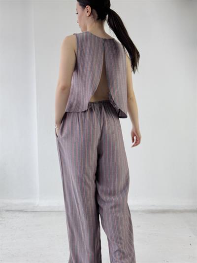 Retrobird Tasarım Bol Kesim Somon Pantolon