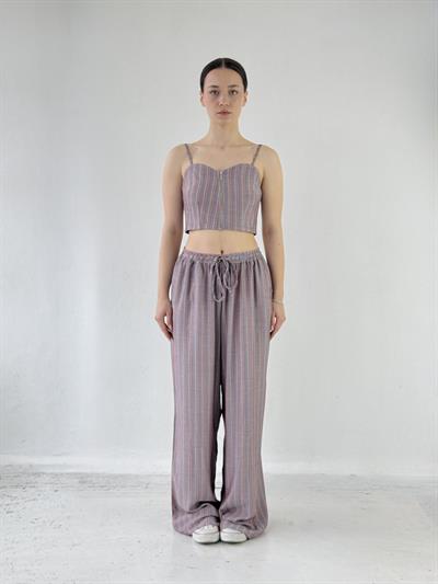 Retrobird Tasarım Bol Kesim Somon Pantolon