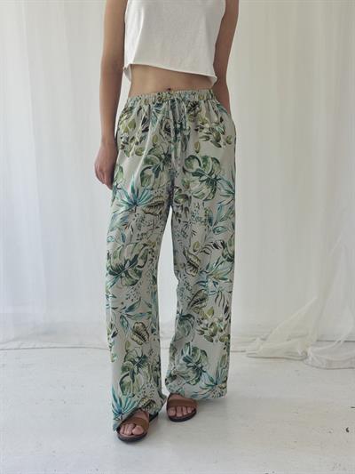 Retrobird Tasarım Su Yeşili Bol Kesim Pantolon