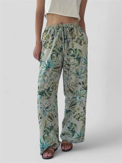 Retrobird Tasarım Su Yeşili Bol Kesim Pantolon