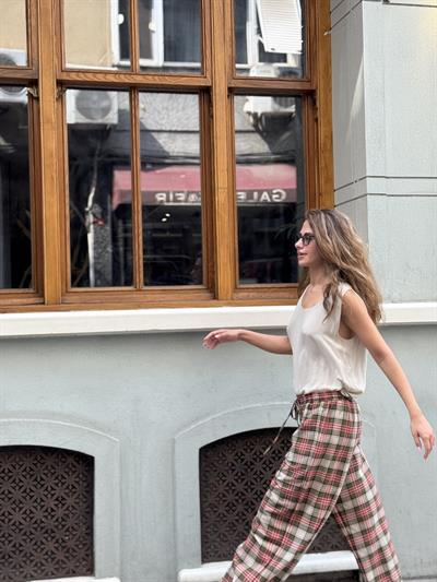 Retrobird Tasarım Bol Kesim Karışık Renkli Relax Pantolon