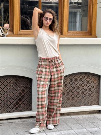 Retrobird Tasarım Bol Kesim Karışık Renkli Relax Pantolon