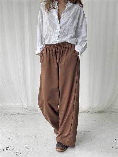 Retrobird Tasarım Bol Kesim Açık Kahve Relax Pantolon